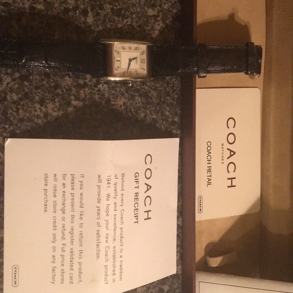 Authentic Coach Black Lexington watch.